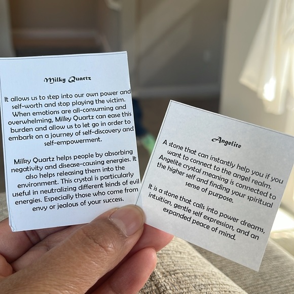 Milky Quartz and Angelite bracelet - Picture 3 of 4